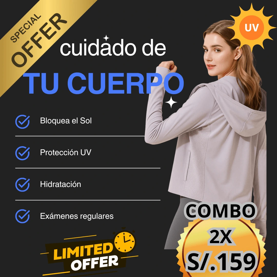 CASACA SOLAR DE VERANO CON PROTECTOR UV PARA HOMBRES Y MUJERES☀️🧊🛍️
