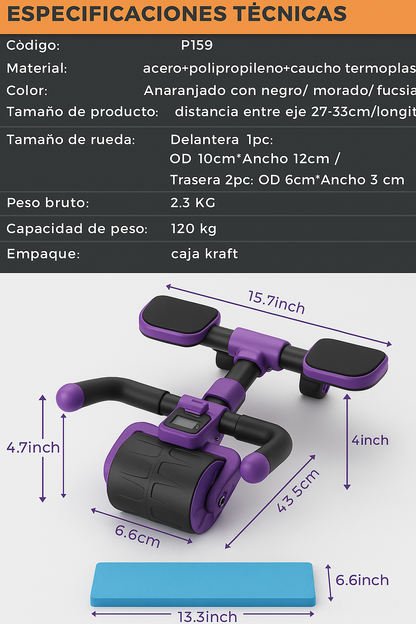 RODILLO ABDOMINAL DELUXE PRO 2025 (Te Ayuda a Transformar tu Abdomen)