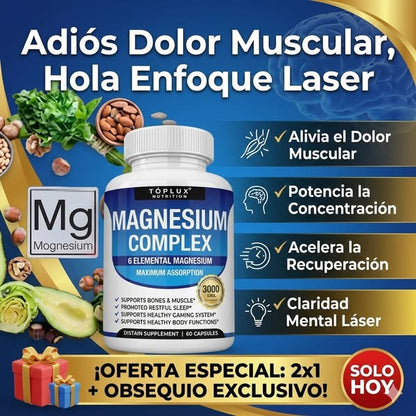 🧲 Magnesio Complex™ 8 en 1  (90 Cápsulas Original)