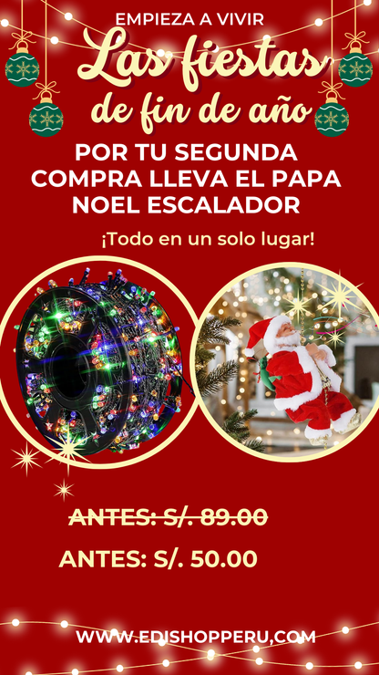 Rollo De Luces Navideñas Festivas PRO (Multicolor 50 METROS)