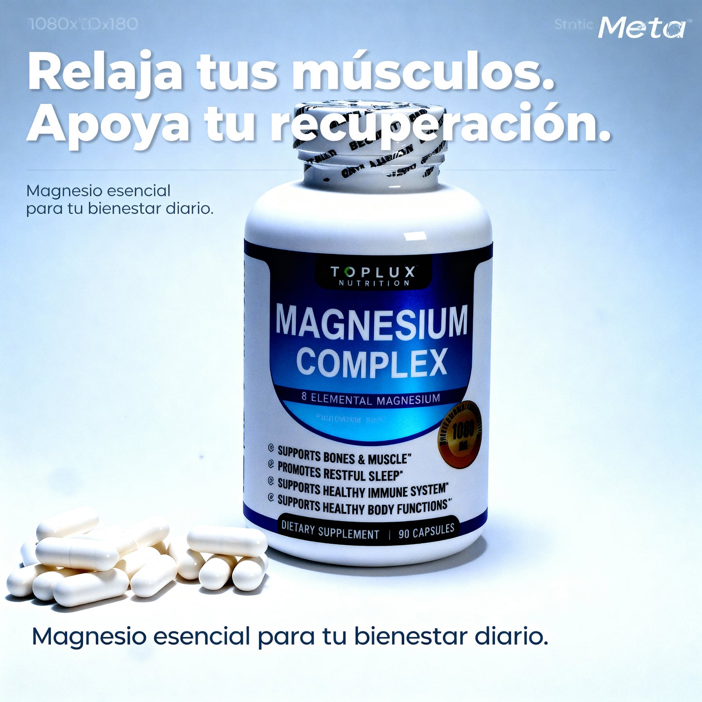 🧲 Magnesio Complex™ 8 en 1  (90 Cápsulas Original)