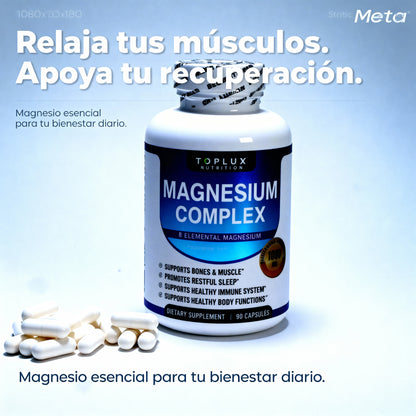 🧲 Magnesio Complex™ 8 en 1  (90 Cápsulas Original)