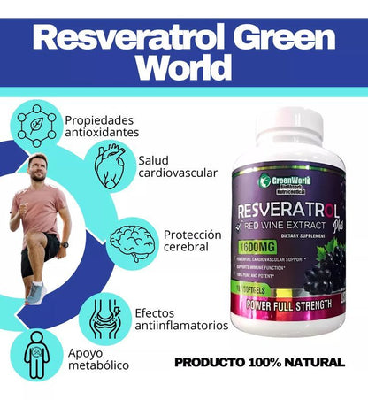 Resveratrol Premium X1600MG  The USA (Rejuvenece Ahora)