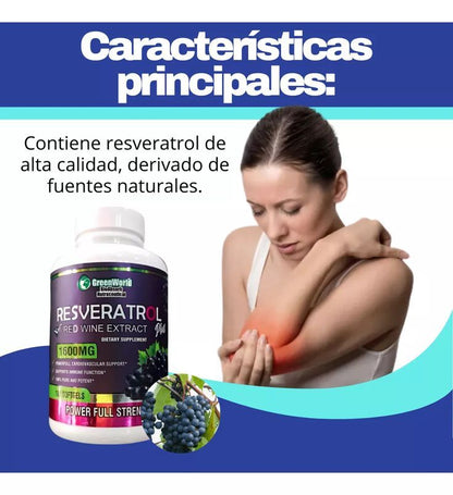 Resveratrol Premium X1600MG  The USA (Rejuvenece Ahora)