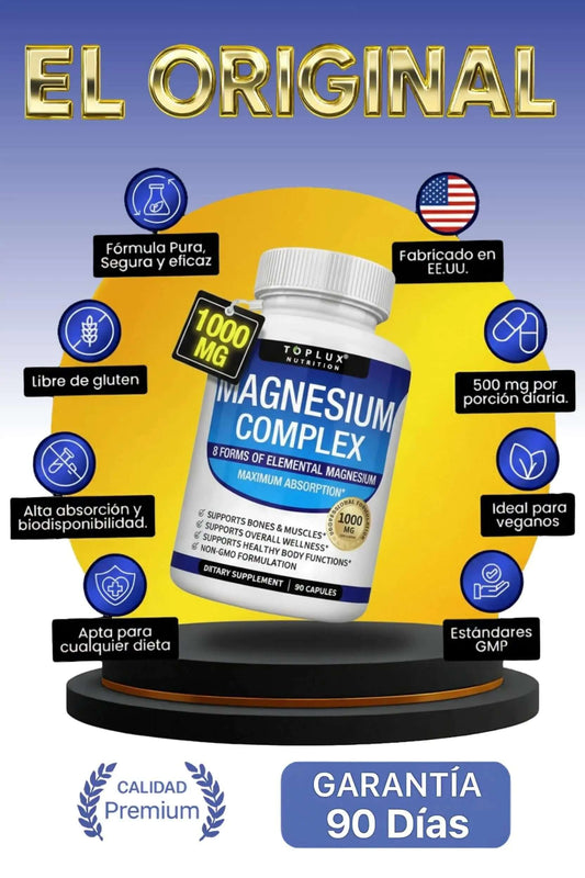 🧲 Magnesio Complex™ 8 en 1  (90 Cápsulas Original) 3 x 1